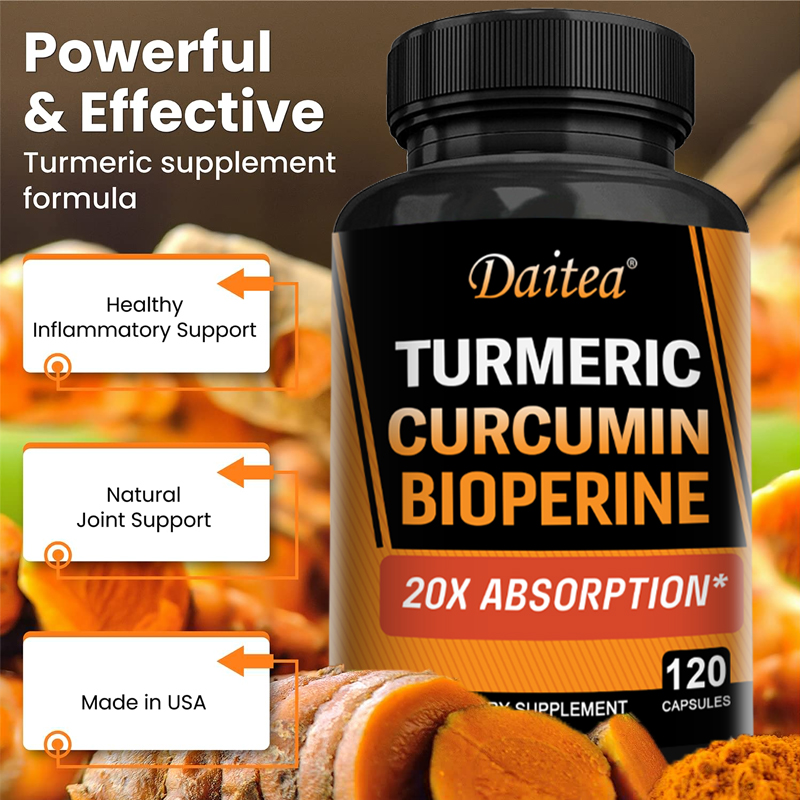 Turmeric Curcumin Capsule - Curcina de cúrcuma com gengibre e